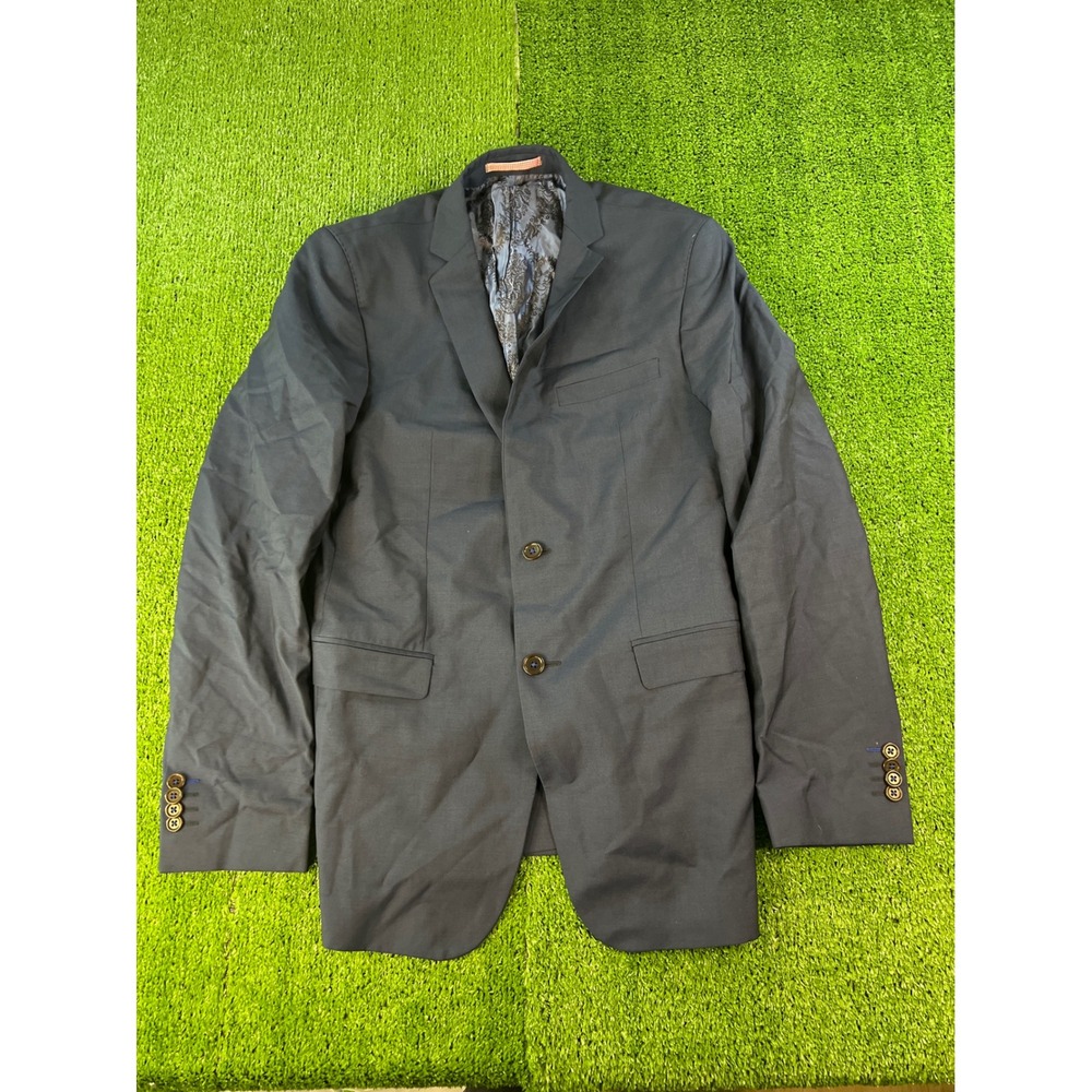 Sand Vitale Wool Mens Blue Blazer Suit Jacket Paisley Lining Formal Casual 48